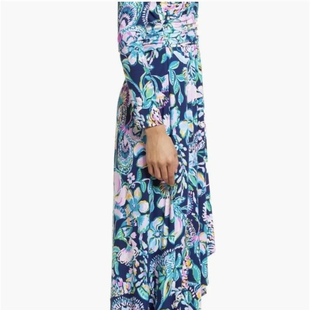 LILLY PULITZER Montague Maxi Dress High Tide Navy She’s Got Sol MSRP $228 Size M - Image 3