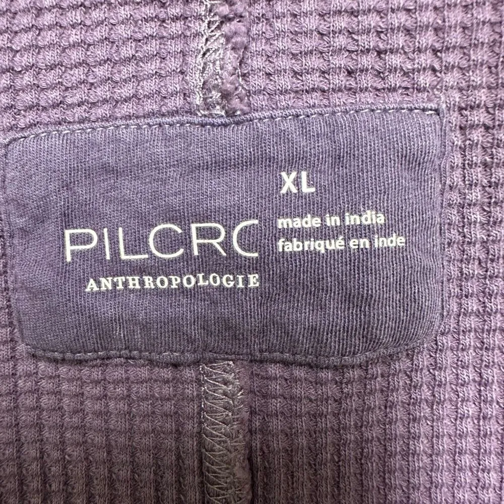 Anthropologie Pilcro purple vneck waffle knit pullover tunic - Image 7