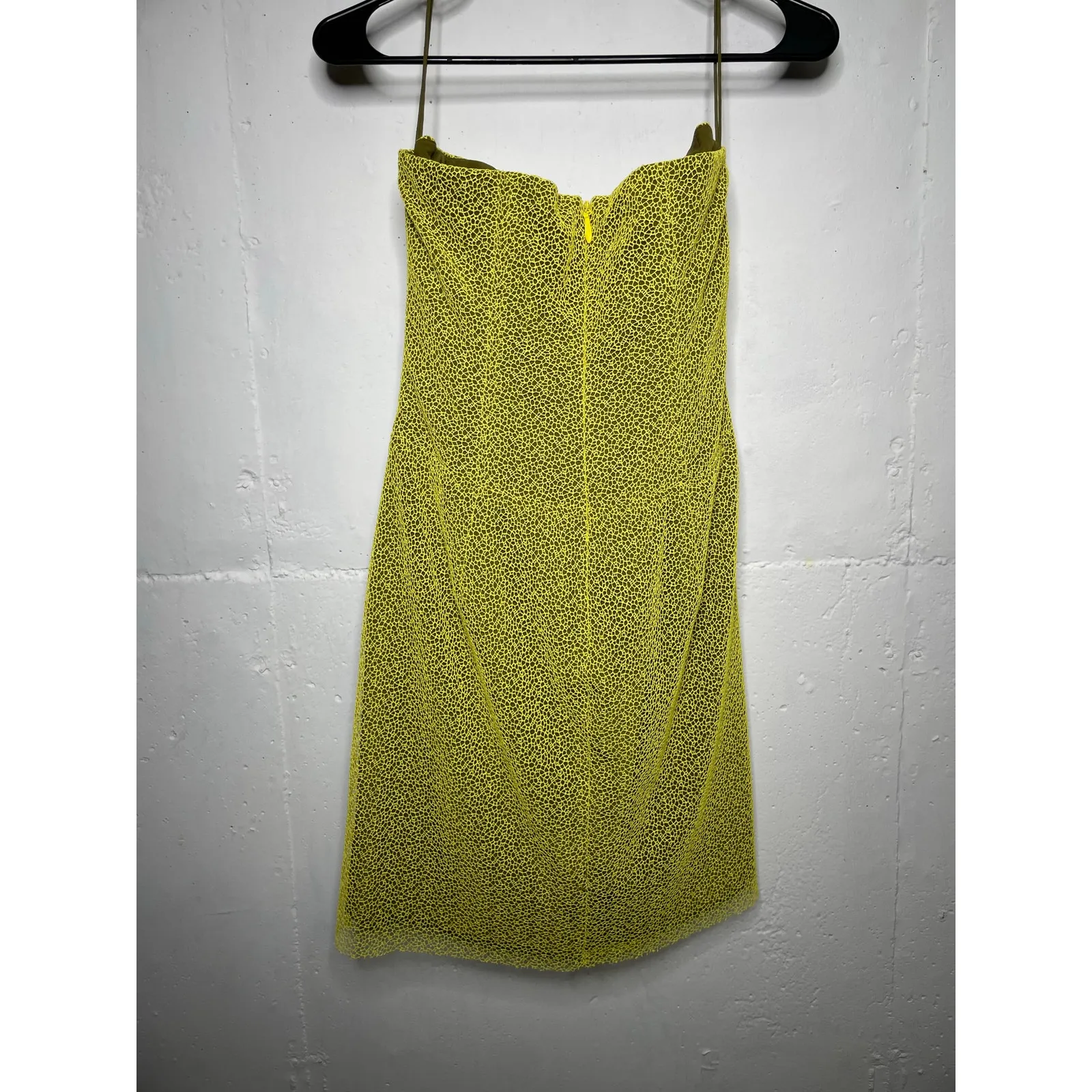 NEW Diane Von Furstenberg Chrome Yellow Corset Dress Size 8 - Image 9