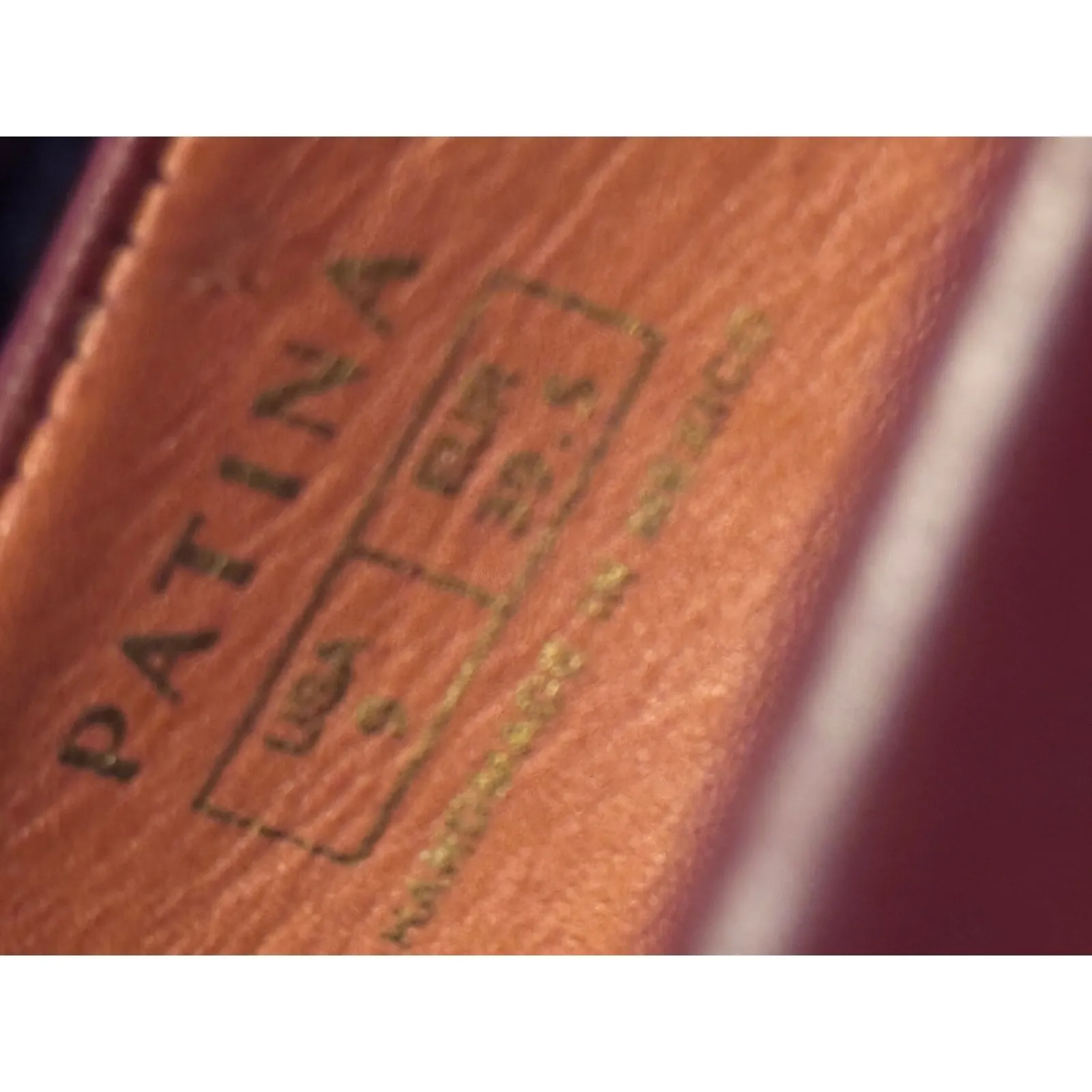 Patina Leather Loafers Women's Size 9M Burgundy Comfortable Slip On Shoes Red - Image 6