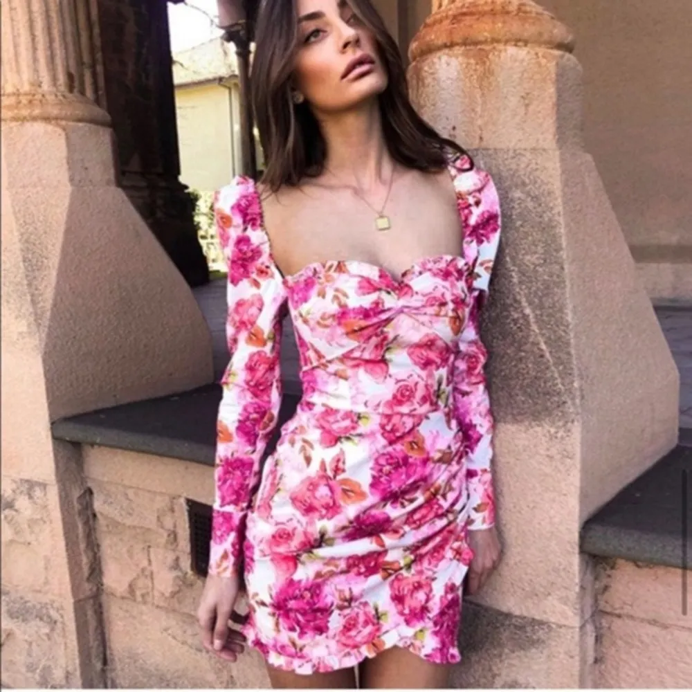 NEW Floral Handmade Sexy Multi Season Dress Med Small Stretchy Statement Sleeves Size undefined - Image 59