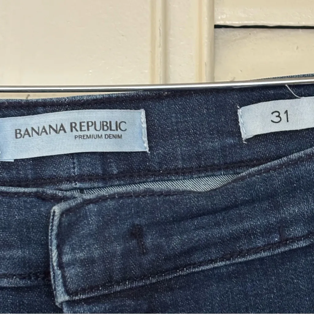 Banana Republic Womens Jeans Bootcut Flare Size 31 Mid Rise Dark Pants - Image 7