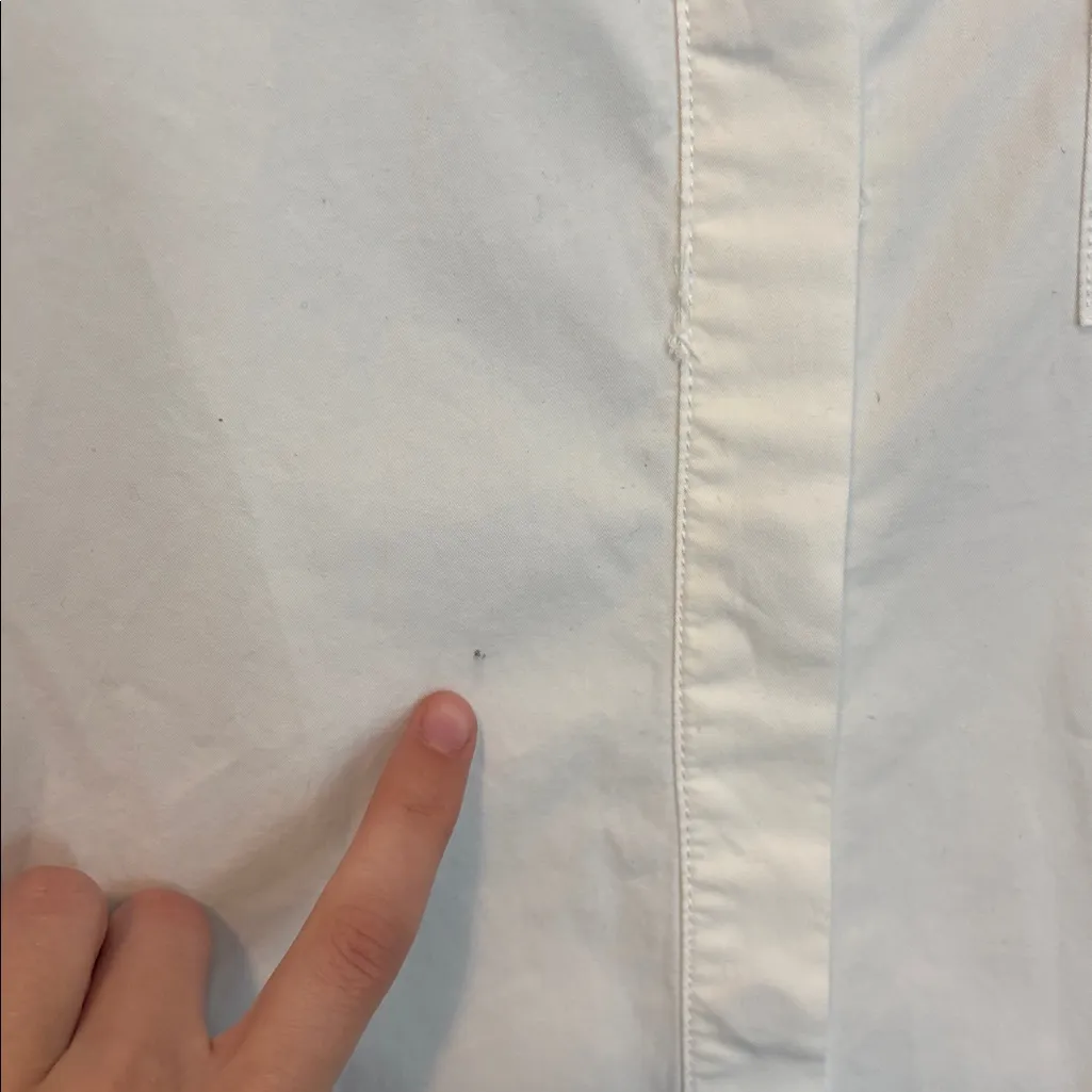 Zara SRPLS black white midi contrast stripe shirt dress size small - Image 9