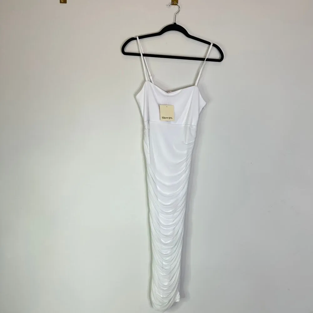 NEW Showpo. Coming For You Mesh midi Dress in white size 6 - Image 2
