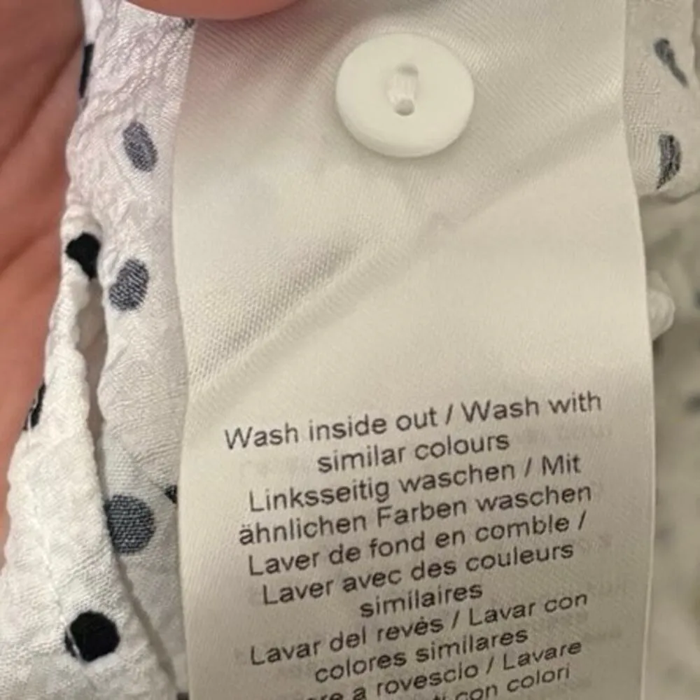 ICHI White Black Polka Dot Ruffle Ixaugustina Midi Dress Size 36 US 4 - Image 6