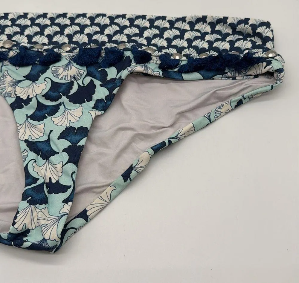 OndadeMar Lotto Banded Bikini Bottoms Size Large Blue - Image 6