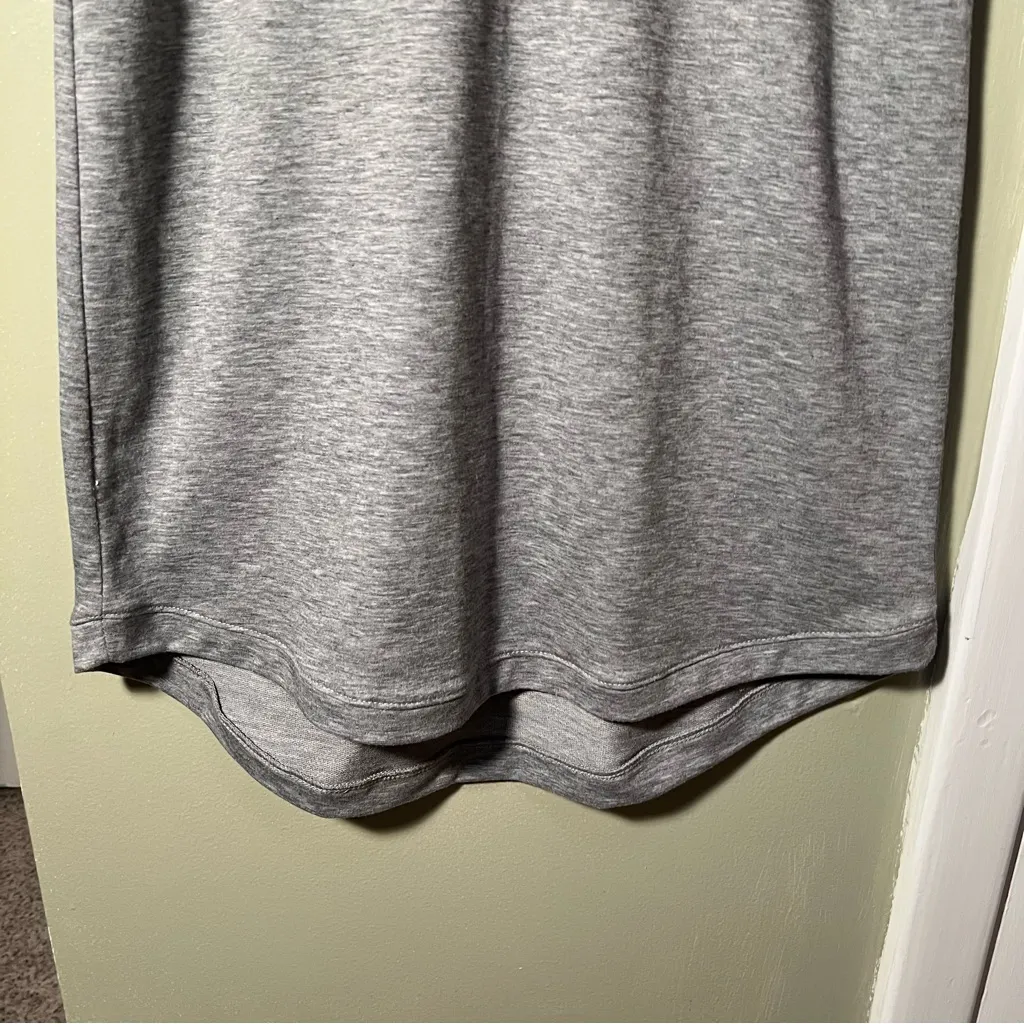 Potter’s Pot Shift Dress Heather Gray Embroidered Floral S - Image 6