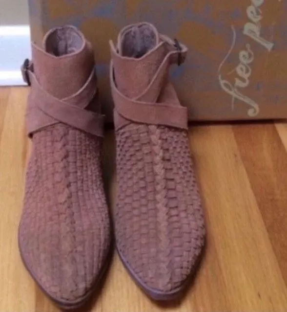 'Venture' Woven Suede Ankle Boots - Image 3