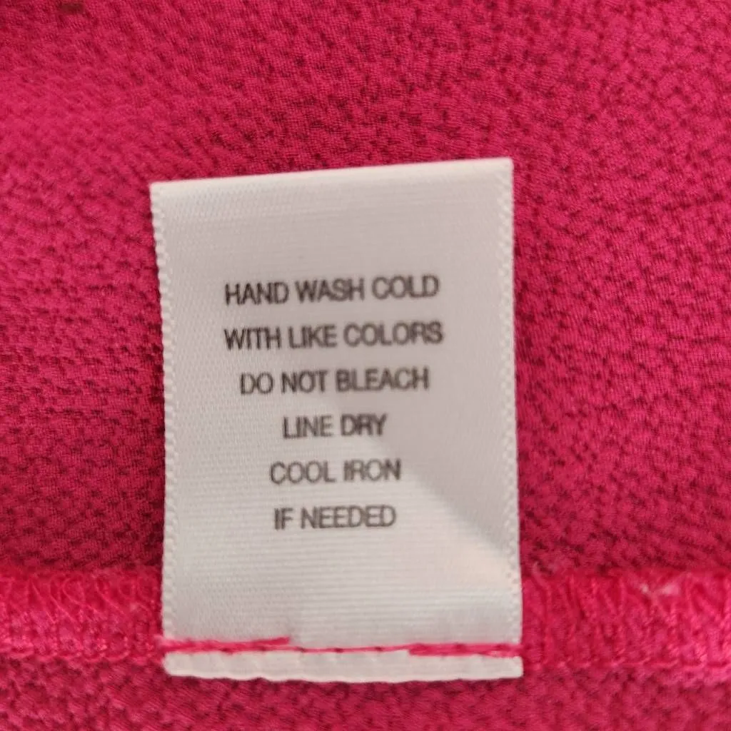 Sami & Jo Hot Pink Short Sleeve Blouse Size 1X Pink Blouse with Strappy Front - Image 9