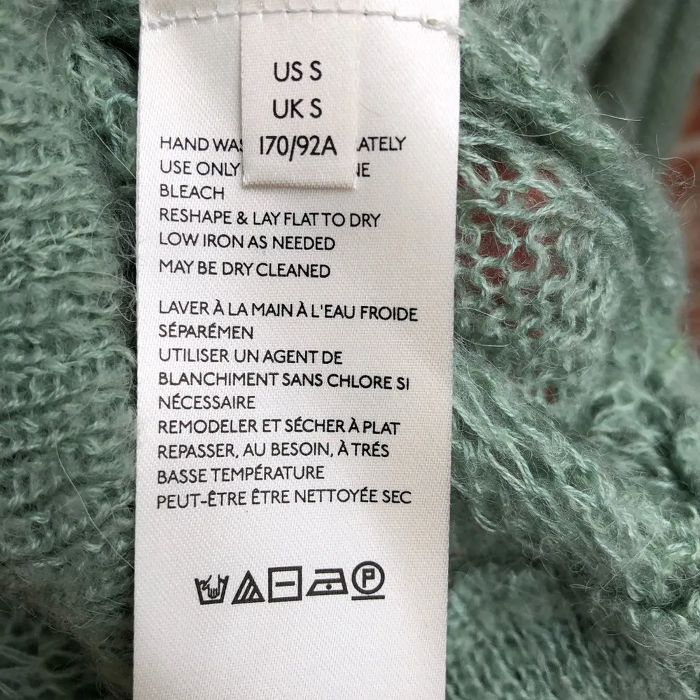 Fresh Mint Cable Knit Sweater S - Image 14