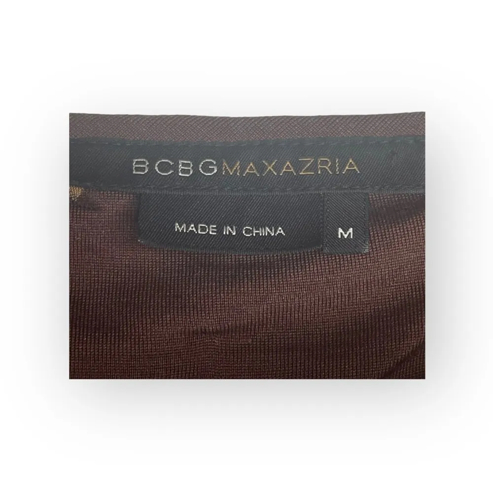 BCBGMAXAZRIA  ✿ Silk Blend Sequin Wood Bead Spaghetti Strap Cami Top ✿ Brown ✿ M - Image 6