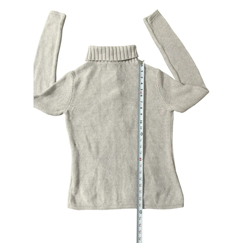 Vintage Banana Republic Fishermans Cable Knit Shawl Collar Sweater‎ Size Medium - Image 6