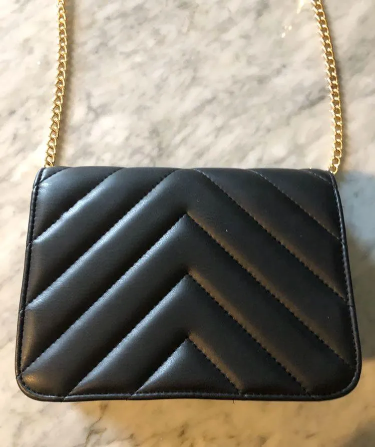 Forever 21 Black Quilted Purse - Image 2