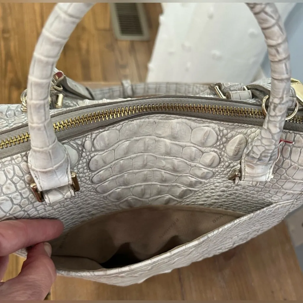 Elegant Crocodile-Embossed Handbag from Brahmin - Image 5
