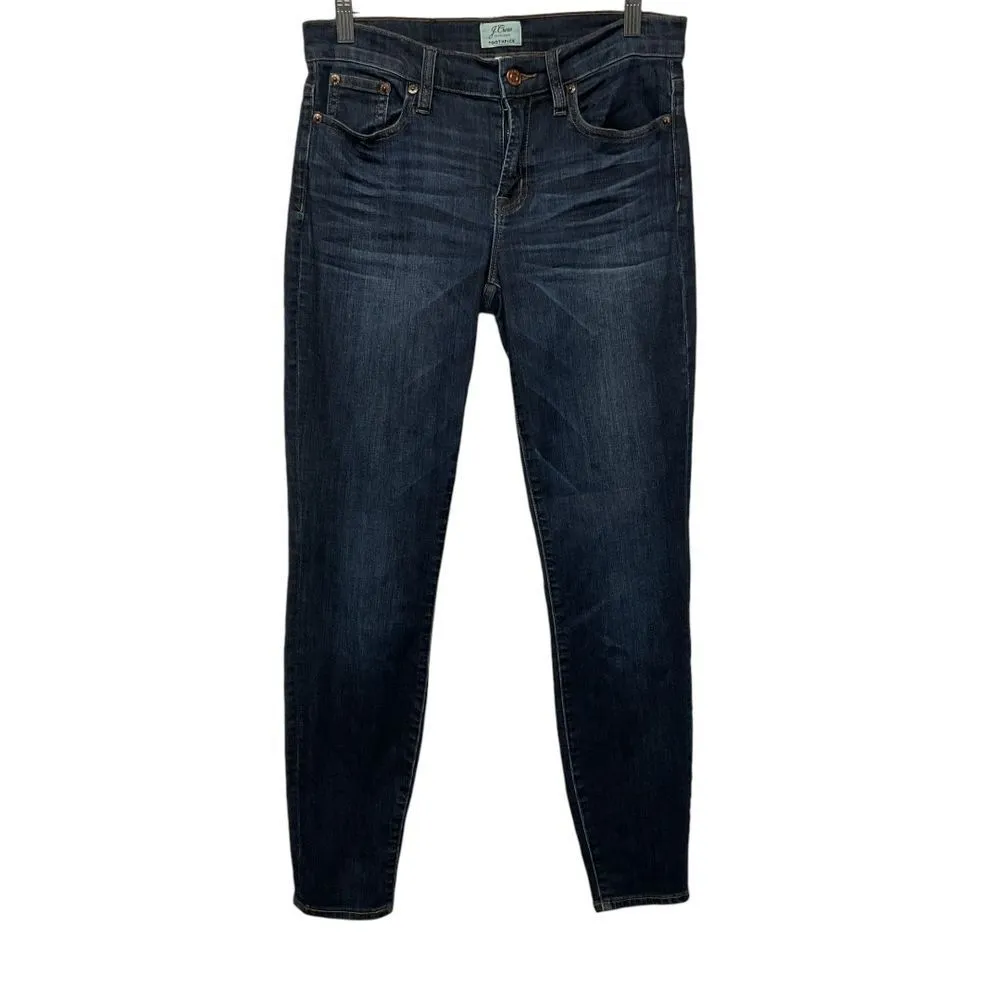 J. Crew Women's Toothpick Low Rise Skinny Jeans‎ Size 28 Blue Dark Wash Denim - Image 3