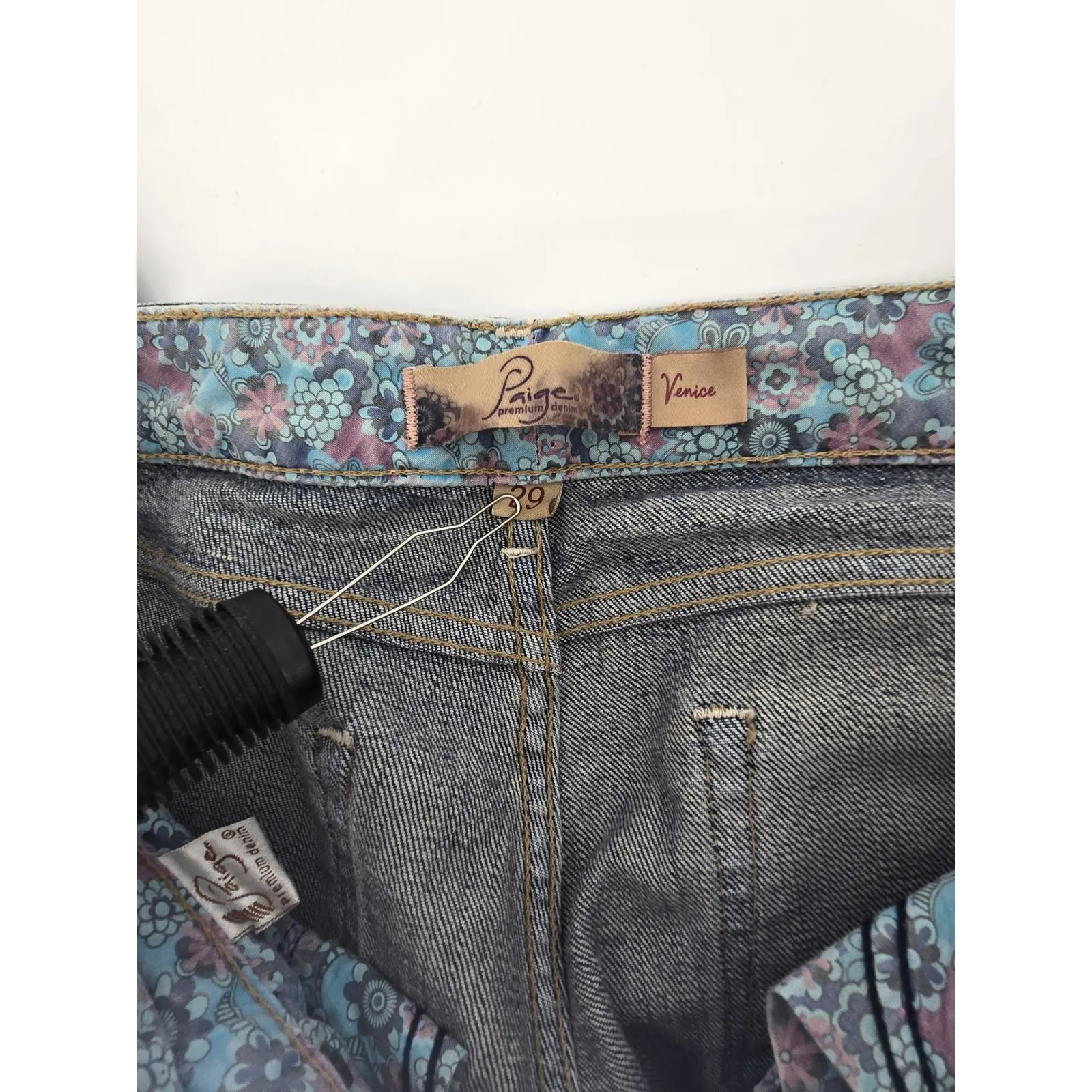 Paige Venice Womens Jeans Dark Wash Straight Leg Size‎ 29 Premium Denim Juniors - Image 4