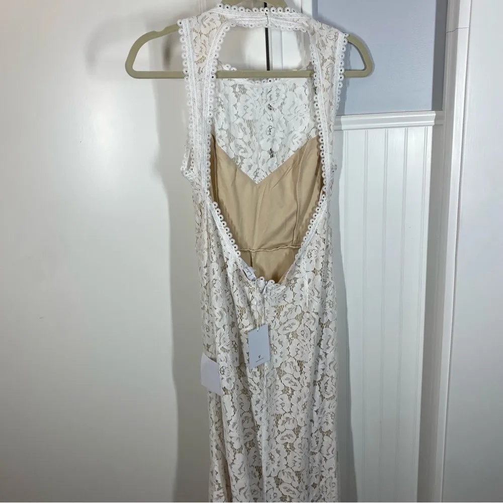 Lulu’s Love Everlasting White Floral Lace Mermaid Maxi Dress NEW B124 Size Large - Image 6