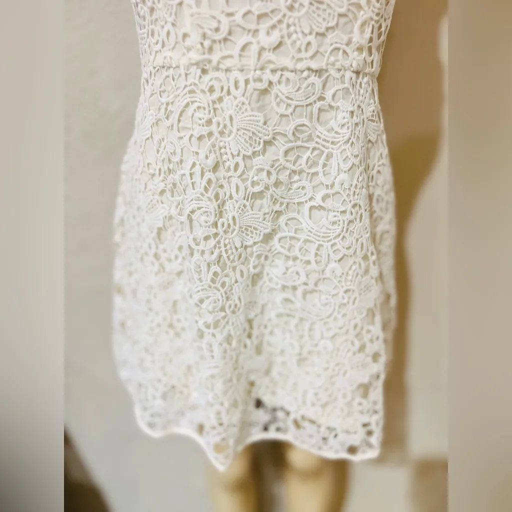 Kendall & Kylie Women’ Lace Strappy Dress Ivory size S - Image 6