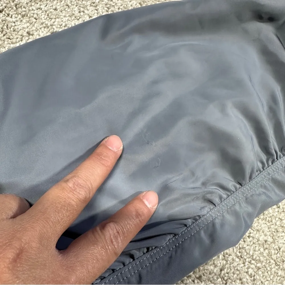 Athleta Wayfarer Bomber Jacket Full Zip Longsleeve Travel in Coastline Blue M - Image 13