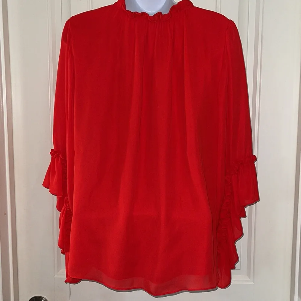Sale! 🔥🔥 NWT! Gianni Bini Bright Red Tanner Blouse Size Medium - Image 3