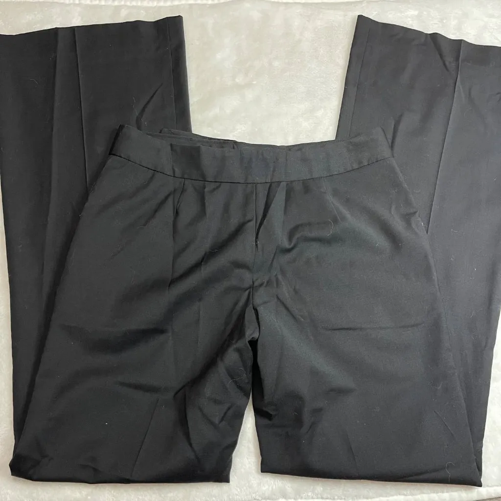 Tory Burch Black Dress Flare Pants Women's 6‎ Lightweight Luxe Wool Blend FLAW - Image 5