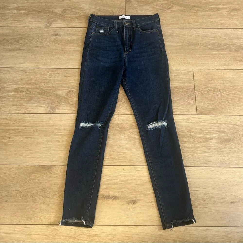 Carly Jean Los Angeles Keller Skinny Jeans Ripped Knee Distressed Size 28 - Image 6