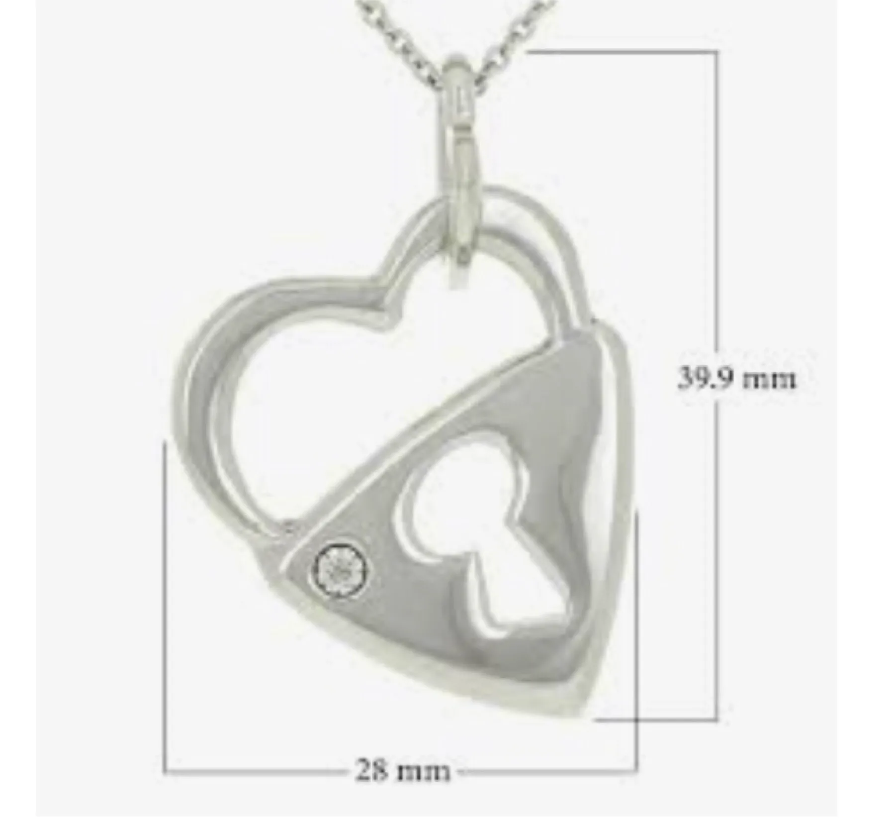 Italy Heart Lock Pendant Necklace - Image 8