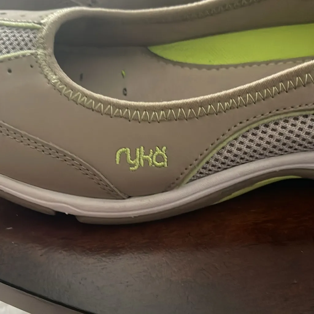 Ryka Tan‎ and White Flats with Perforated Design - Image 2