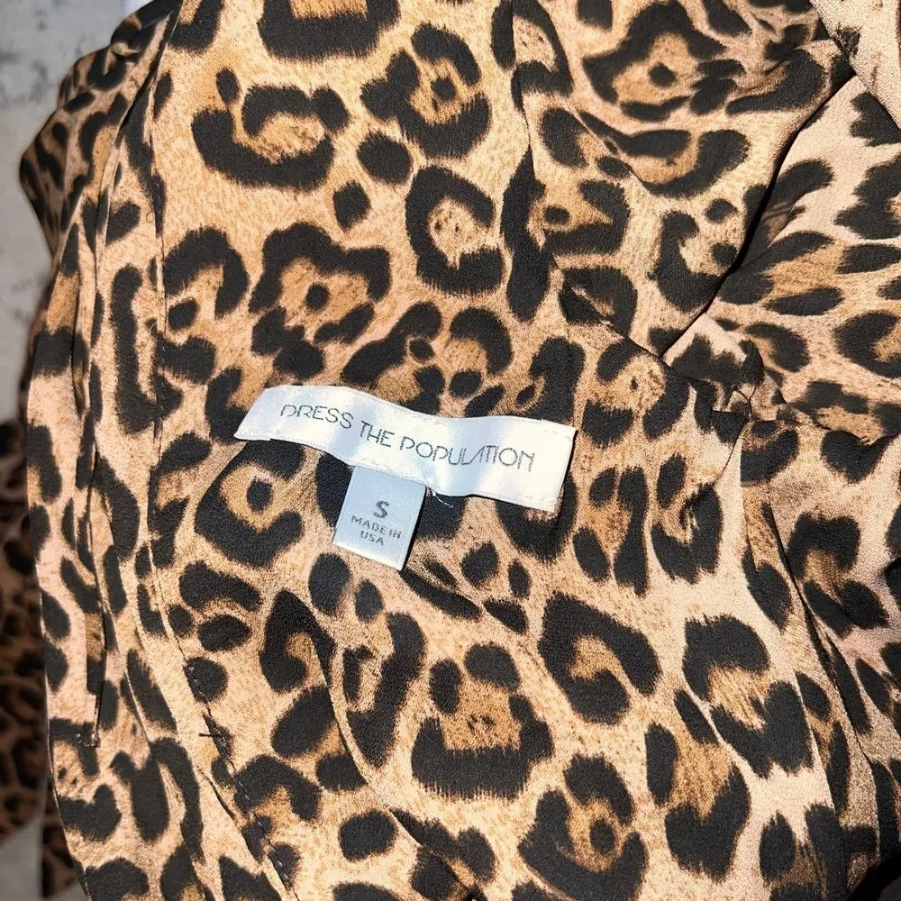 Dress the Population Dahlia Leopard Dress Small - Image 5