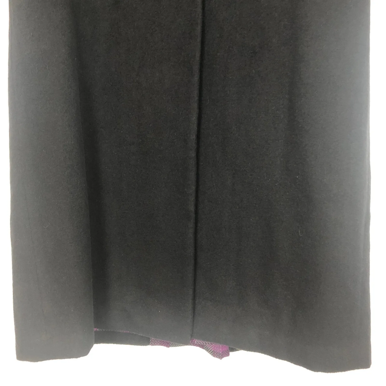 Vintage Liz Park Boutique Womens Long Old Money Wool Pea Coat Medium Formal Black - Image 5