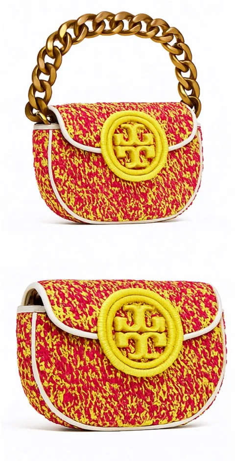 Tory Burch Pink and green Shoulder Bag with Chain Strap - Image 2