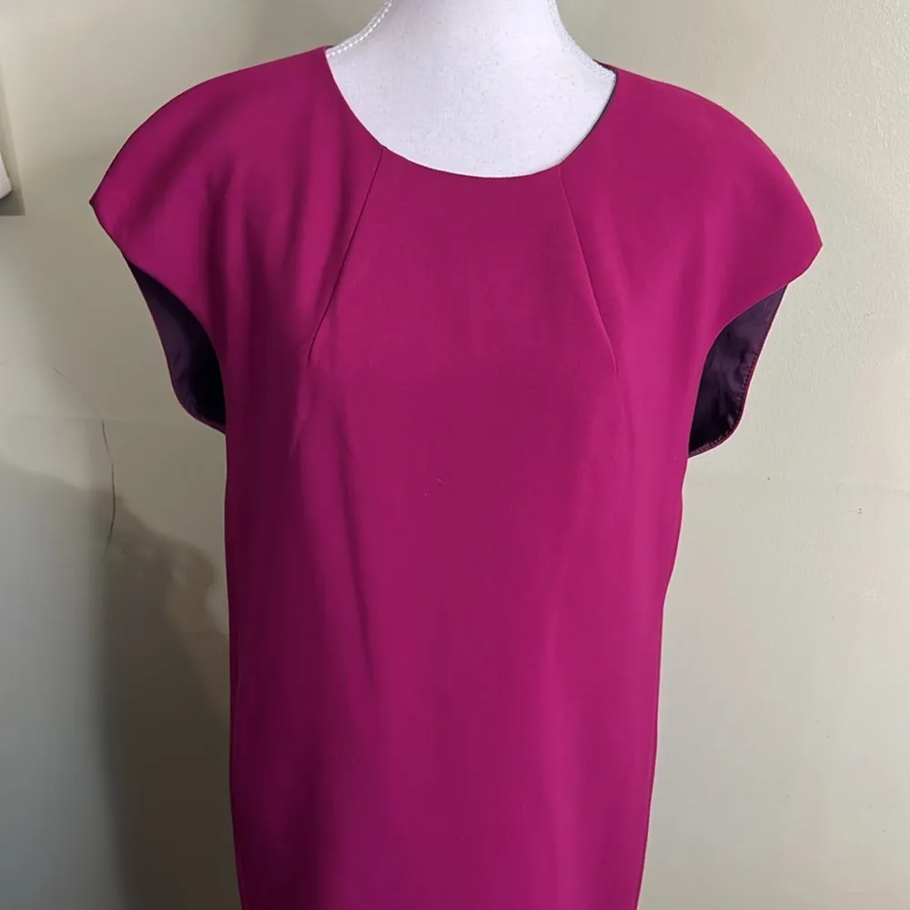 Trina Turk crepe cap sleeve Pink shift Dress - Image 2