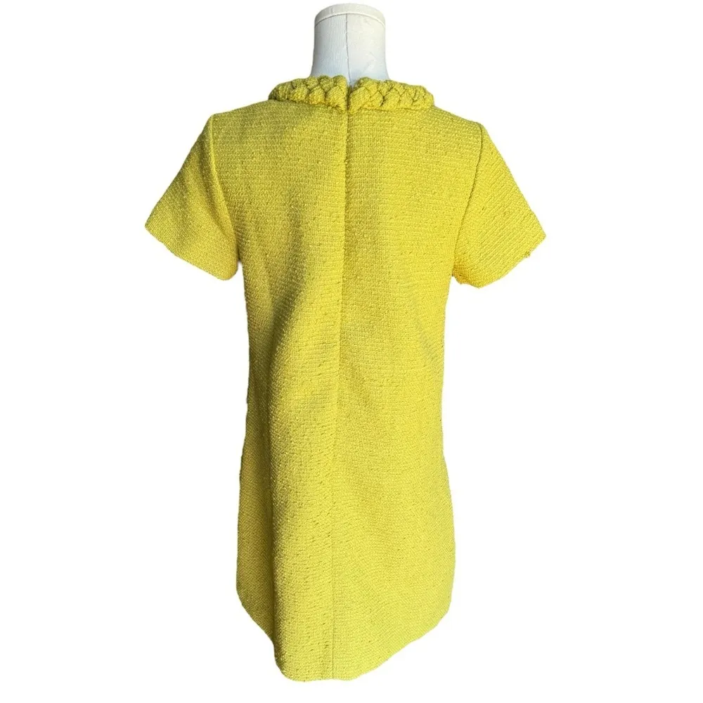 TUCKERNUCK - NWT Chartreuse Tweed Jackie O Classic Vintage Dress Sz S - Image 4
