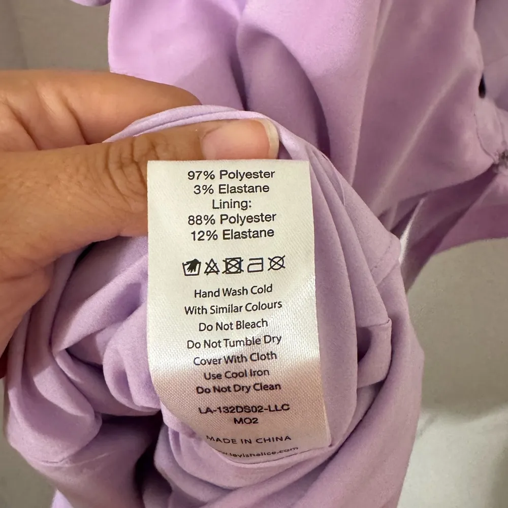 Lavish Alice Halterneck Double Layer Midi Dress in Lilac Size 12 - Image 8