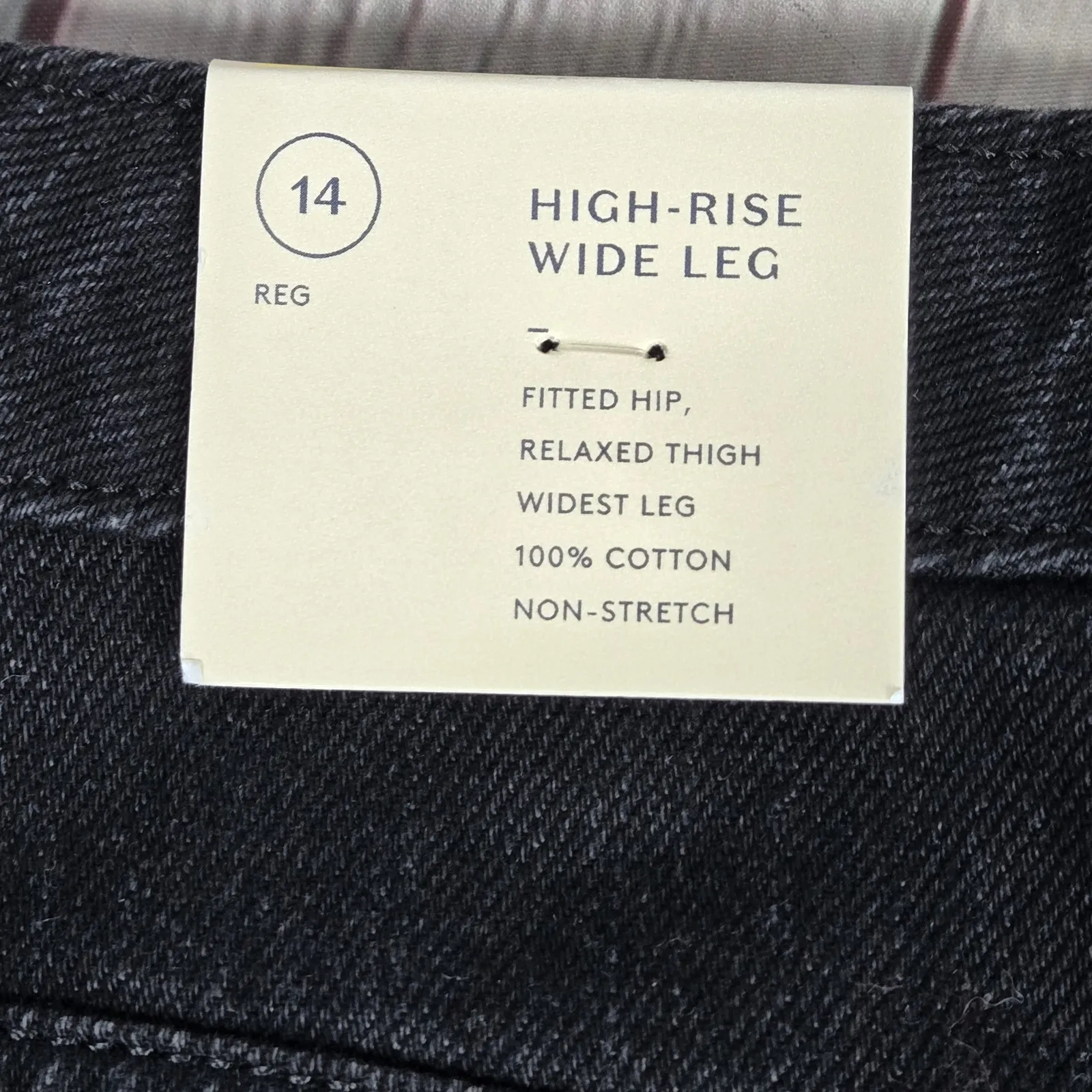 Universal Thread Women's High‎ Rise Wide Leg Jeans Black 14 NWT - Image 11