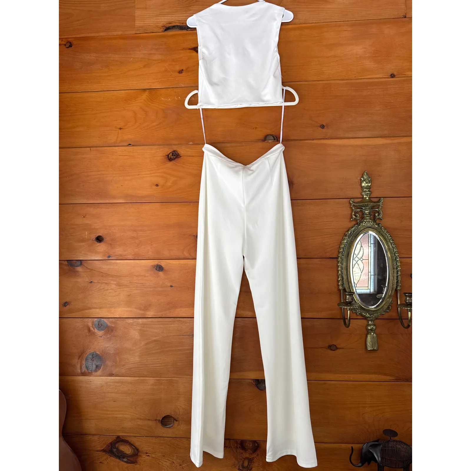 NWT Lulus Enticing Endeavors White Two-Piece Jumpsuit Wedding Classy Elegant S - Image 6