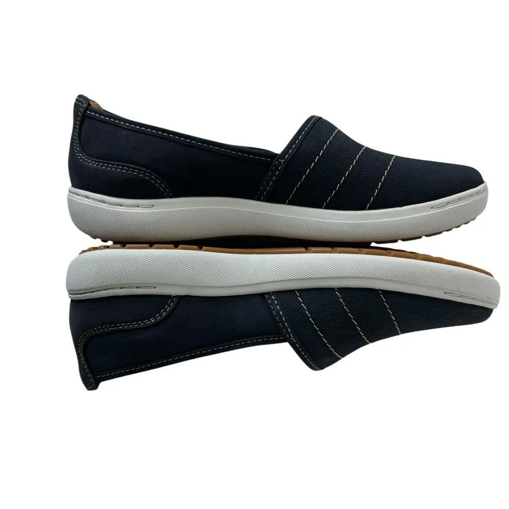 Clarks Nalle Violet Loafer Navy Leather 7.5 - Image 5