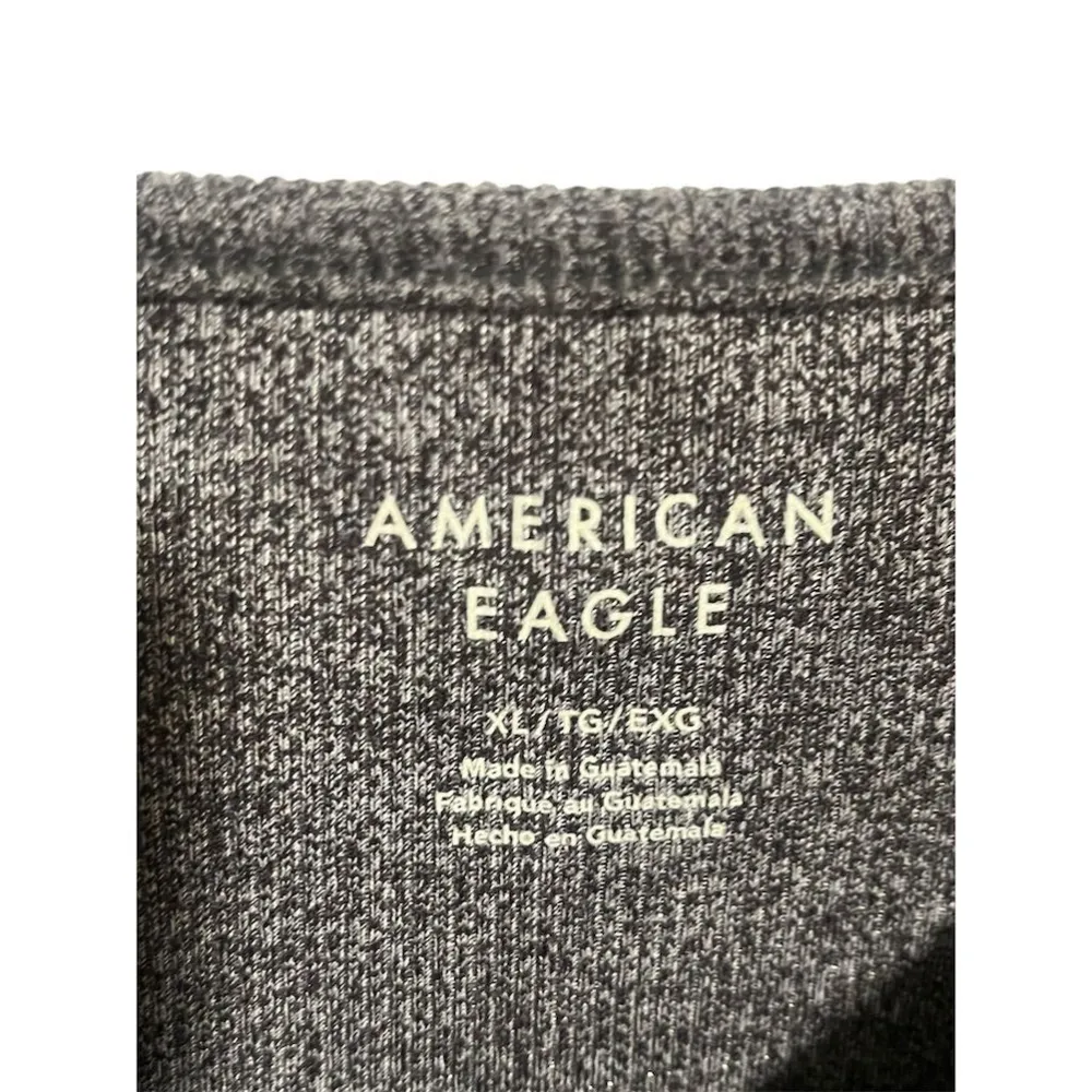 American Eagle Tank Top Women's XL Gray Cropped Cinch-Front Casual Ribbed NEW - Image 3