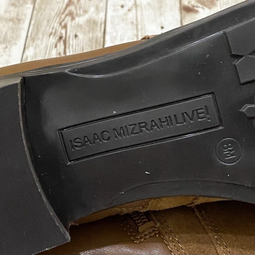 Isaac Mizrahi  Saran Cognac Brown Suede Booties 8 - Image 10