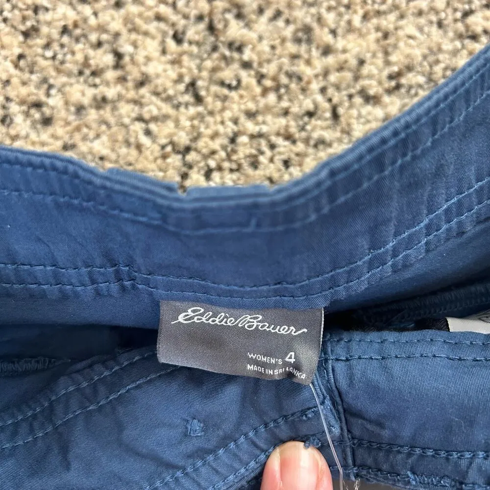 Eddie Bauer Womens Blue Chino Shorts Size 4 Aspire 4" Inseam - Image 6