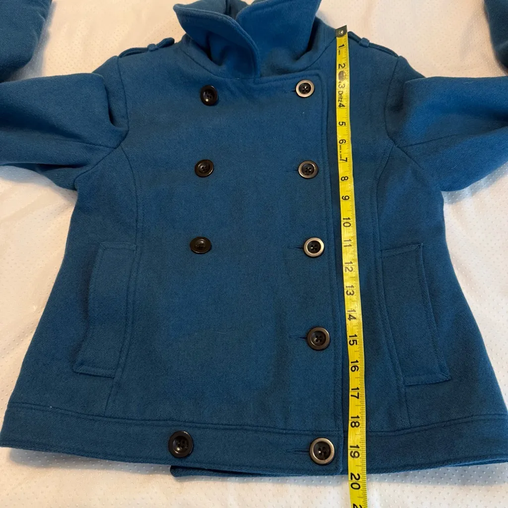 Old Navy Wool Blend Peacoat Jacket Women’s Size XS Missing a Button - Image 7