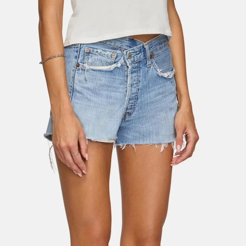 EB DENIM REVOLVE‎ Vintage Cross Over Shorts VINTAGE BLUE NWT SIZE XXL - Image 3