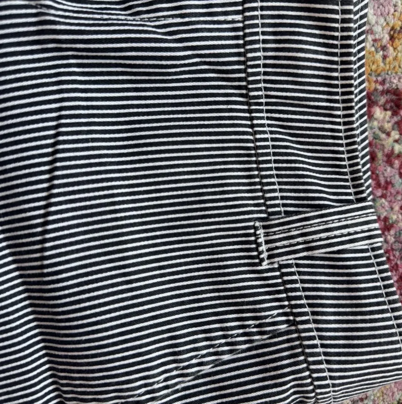 Pinstripe Shorts Gray Size M - Image 2