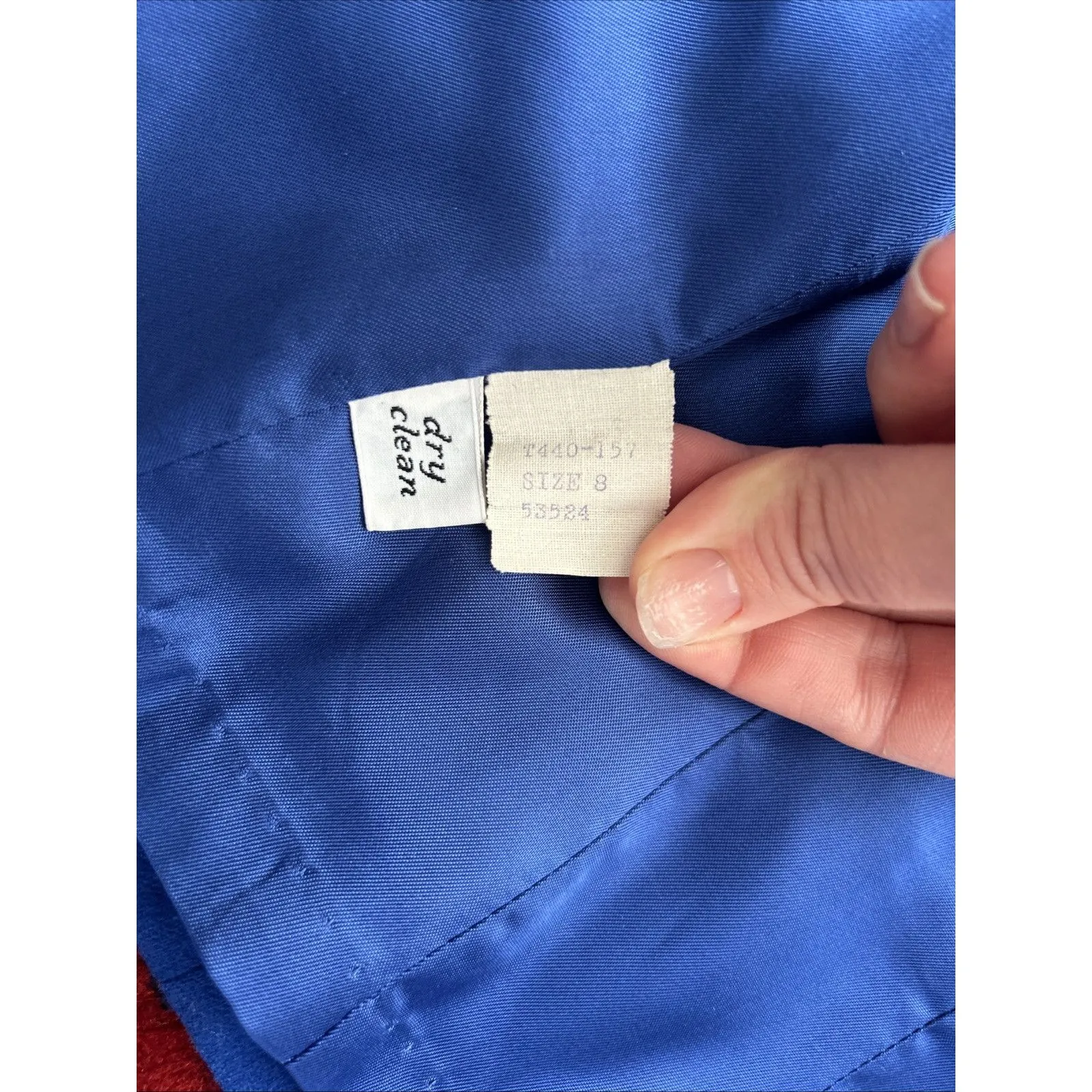 Vintage Pendleton Womens Size 8 Petite 100% Virgin Wool Blue Skirt Suit Set - Image 5