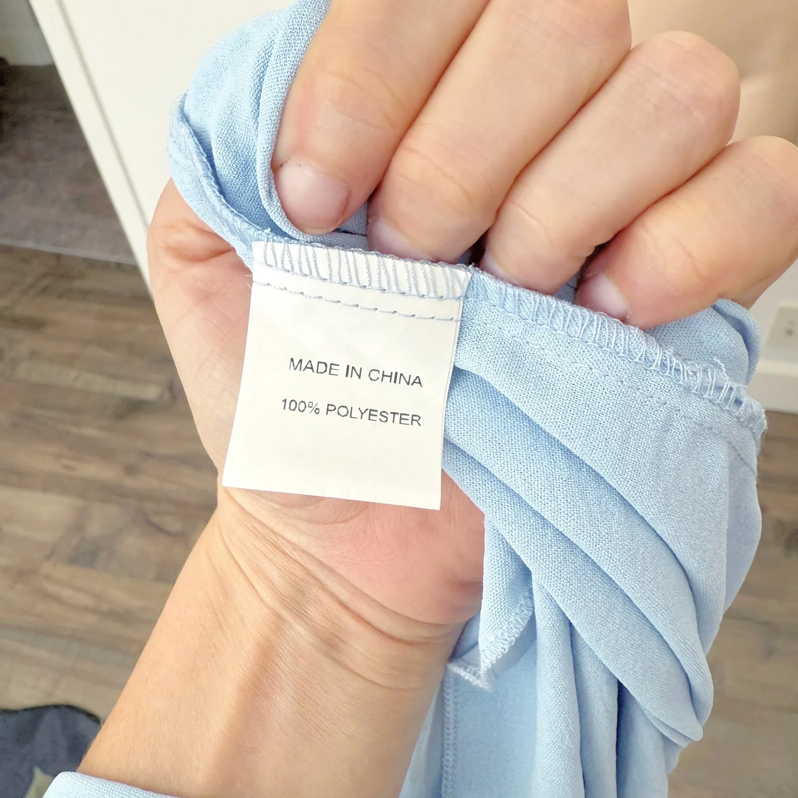 [Simplee] Blue V-Neck Tiered Ruffle Hem Smocked Waist Maxi Dress Size Large L - Image 11