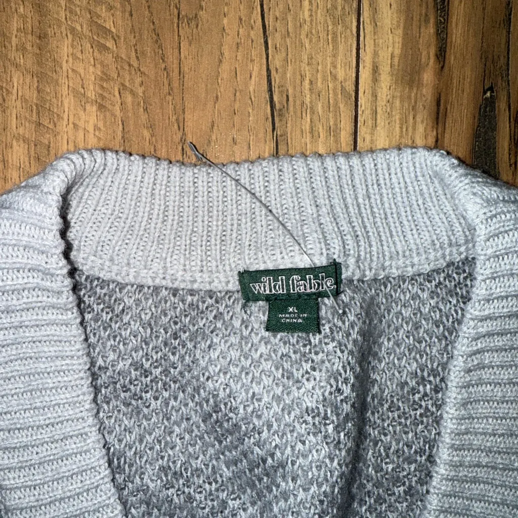 Cropped cheetah print cardigan - Image 3