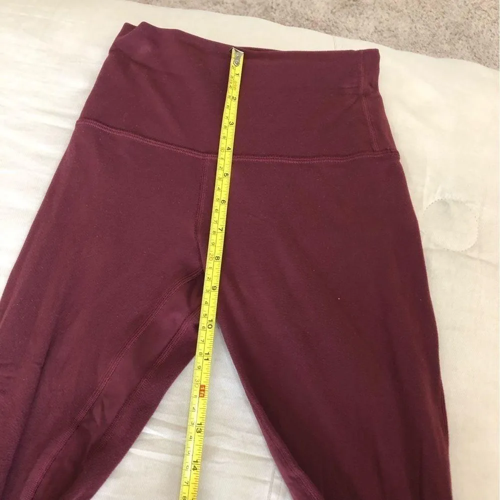 Lululemon  Align Scalloped High Rise Pant 25” Red Merlot Size 2 - Image 10