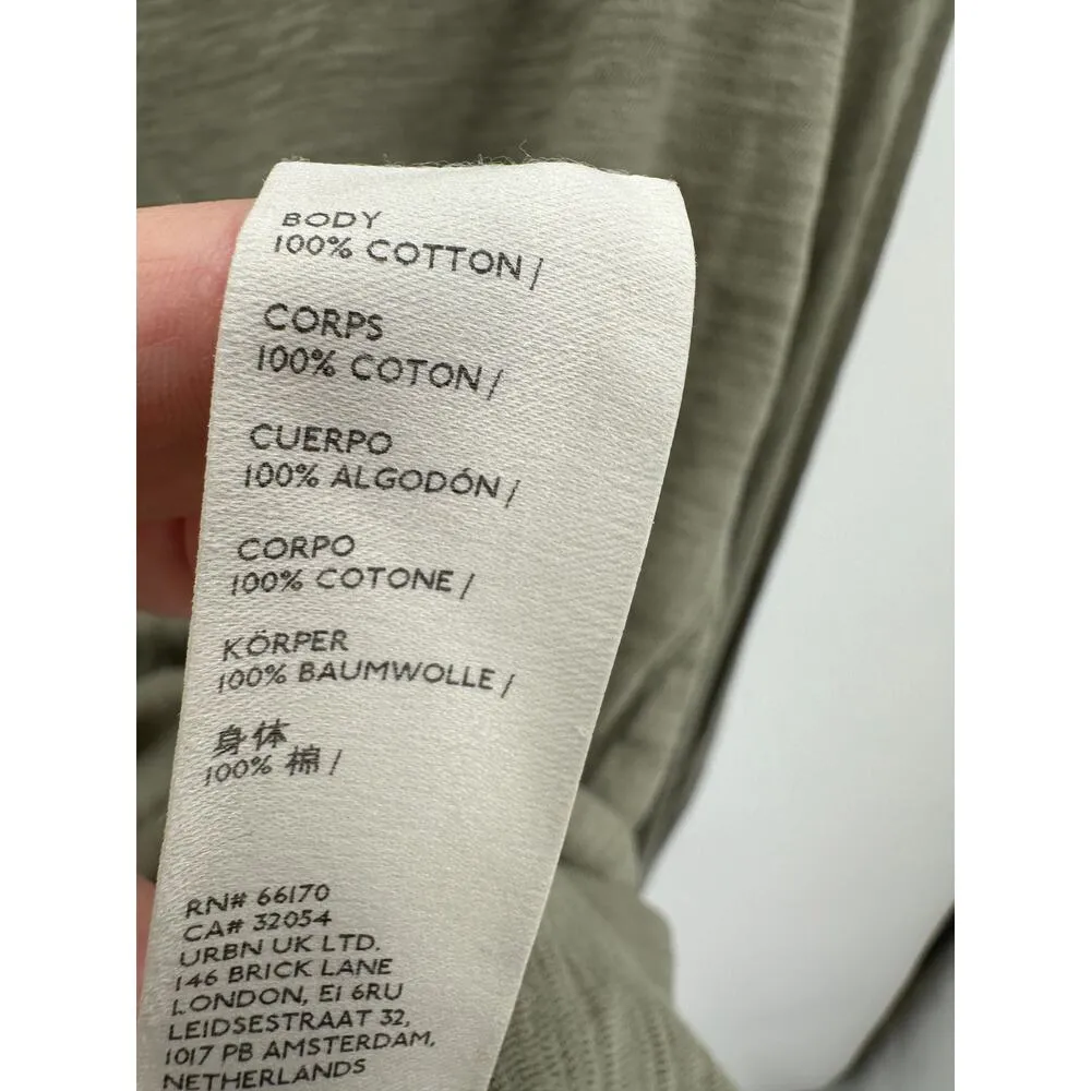 We The Free Arden Extra Long Cotton Top In Washed Army Long Sleeve Women XS - Image 8