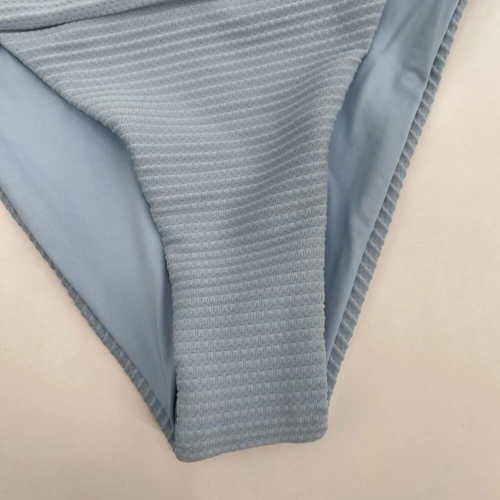 NEW L*SPACE Desi Bikini Bottoms Size Extra Small Baby Blue Textured Stripe NWOT - Image 10
