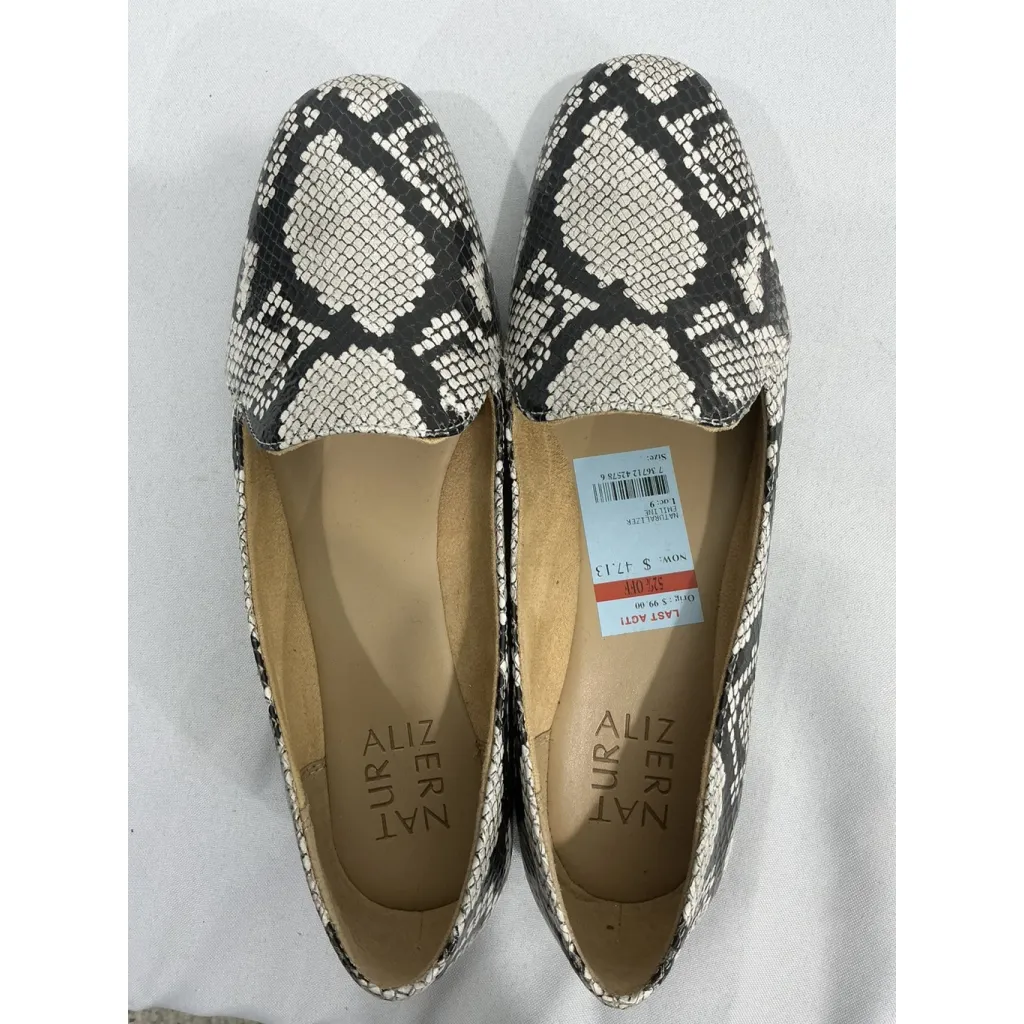 Womans Naturalizer Emiline Brown Beige Snake Print Slip On Flat Loafers 8.5 NWOT - Image 6